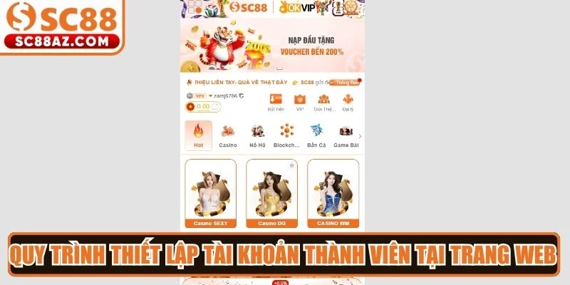 Quy trình thiết lập tài khoản thành viên tại trang web hoàn toàn miễn phí